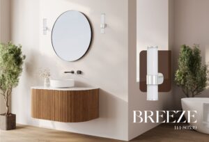 ΑΠΛΙΚΑ ΜΠΑΝΙΟΥ ΤΟΙΧΟΥ 6W 600Lm 3CCT(3000-4000-6000K) 400mm IP44 ΝΙΚΕΛ ARTE ILLUMINA BREEZE EUROLAMP – 144-80539