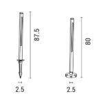ΚΟΛΩΝΑΚΙ ΑΛΟΥΜΙΝΙΟΥ 12W 25X8000mm IP65 3000K ΜΑΥΡΟ ARTE ILLUMINA EUROLAMP – 145-20652