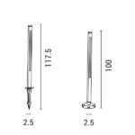 ΚΟΛΩΝΑΚΙ ΑΛΟΥΜΙΝΙΟΥ 15W 25X1000mm IP65 3000K ΜΑΥΡΟ ARTE ILLUMINA EUROLAMP – 145-20653