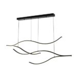 ΦΩΤΙΣΤΙΚΟ ΚΡΕΜΑΣΤΟ ΑΛΟΥΜΙΝΙO 30W 3000Κ 2262Lm 30x1200x1450mm ΜΑΥΡΟ ARTE ILLUMINA WAVES – 144-18006