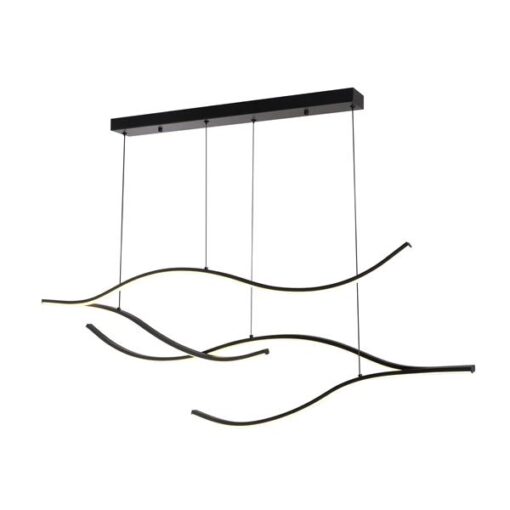 ΦΩΤΙΣΤΙΚΟ ΚΡΕΜΑΣΤΟ ΑΛΟΥΜΙΝΙO 30W 3000Κ 2262Lm 30x1200x1450mm ΜΑΥΡΟ ARTE ILLUMINA WAVES – 144-18006