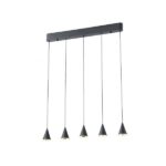 ΦΩΤΙΣΤΙΚΟ ΚΡΕΜΑΣΤΟ LED 25W 3000K 680X1200mm ΜΑΥΡΟ ARTE ILLUMINA CAMPANELLE