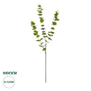 GloboStar® Artificial Garden EUCALYPTUS BRANCH 20484 Τεχνητό Διακοσμητικό Κλαδί Ευκάλυπτου Πράσινο Π30 x Μ30 x Υ80m