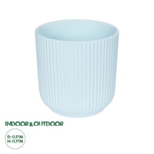 GloboStar® Artificial Garden SEMINYAK 20519 Διακοσμητική Κεραμική Γλάστρα Λευκή Π17 x M17 x Υ17