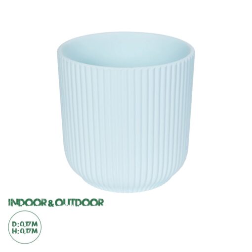 GloboStar® Artificial Garden SEMINYAK 20519 Διακοσμητική Κεραμική Γλάστρα Λευκή Π17 x M17 x Υ17