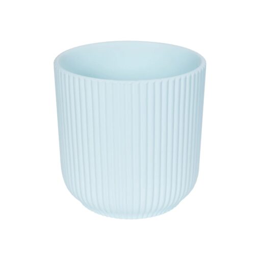 GloboStar® Artificial Garden SEMINYAK 20519 Διακοσμητική Κεραμική Γλάστρα Λευκή Π17 x M17 x Υ17