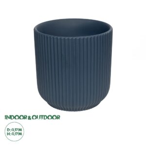 GloboStar® Artificial Garden ULUWATU 20520 Διακοσμητική Κεραμική Γλάστρα Μπλέ Π17 x M17 x Υ17