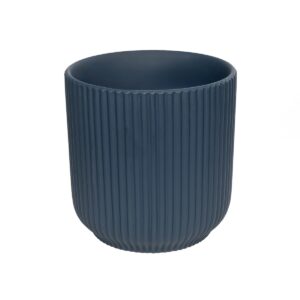 GloboStar® Artificial Garden ULUWATU 20520 Διακοσμητική Κεραμική Γλάστρα Μπλέ Π17 x M17 x Υ17