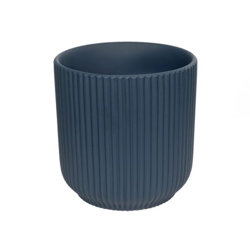 GloboStar® Artificial Garden ULUWATU 20520 Διακοσμητική Κεραμική Γλάστρα Μπλέ Π17 x M17 x Υ17