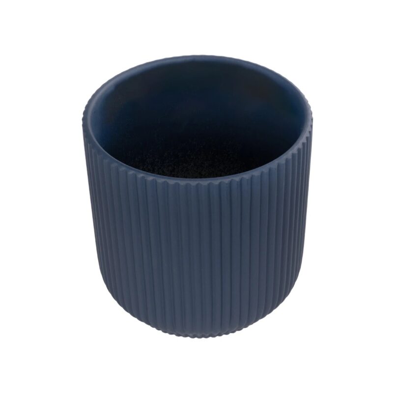 GloboStar® Artificial Garden ULUWATU 20520 Διακοσμητική Κεραμική Γλάστρα Μπλέ Π17 x M17 x Υ17