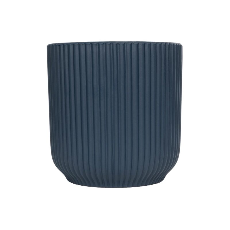 GloboStar® Artificial Garden ULUWATU 20520 Διακοσμητική Κεραμική Γλάστρα Μπλέ Π17 x M17 x Υ17