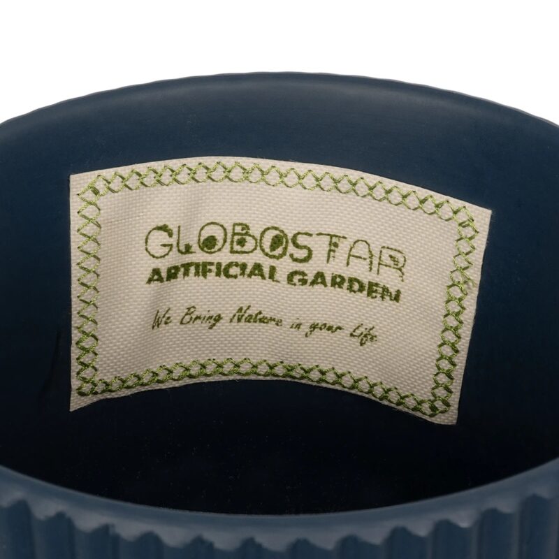 GloboStar® Artificial Garden ULUWATU 20520 Διακοσμητική Κεραμική Γλάστρα Μπλέ Π17 x M17 x Υ17