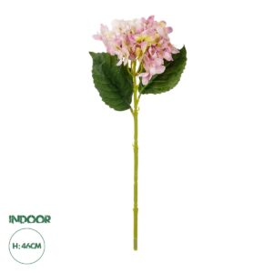 GloboStar® Artificial Garden LIGHT PINK HYDRANGEA BRANCH 21144 Τεχνητό Διακοσμητικό Κλαδί Ροζ Ορτανσία Y47cm