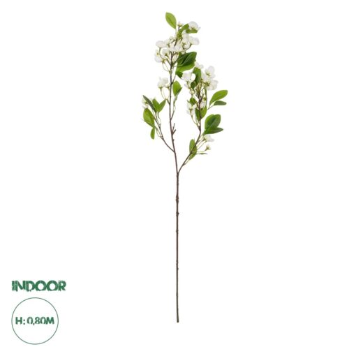 GloboStar® Artificial Garden WHITE JASMINE BRANCH 21145 Τεχνητό Διακοσμητικό Κλαδί Λευκό Γιασεμί Y80cm