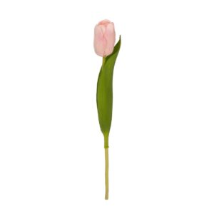 GloboStar® Artificial Garden PINK TULIP BRANCH 21200 Τεχνητό Διακοσμητικό Κλαδί Ροζ Τουλίπα Y37cm