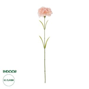 GloboStar® Artificial Garden PALE PING CARNATION BRANCH 21208 Τεχνητό Διακοσμητικό Κλαδί Γαρίφαλο Απαλό Ρόζ Y60cm