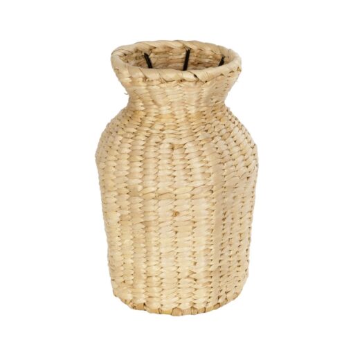 GloboStar® Artificial Garden HAVANA 21222 Διακοσμητικό Πλεκτό Καλάθι – Κασπώ Γλάστρα – Flower Pot Μπεζ Μ16 x Π16 x Υ25cm