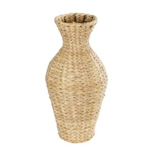 GloboStar® Artificial Garden HAVANA 21223 Διακοσμητικό Πλεκτό Καλάθι Κασπώ Γλάστρα Μπεζ Π22 x M22 x Υ42cm