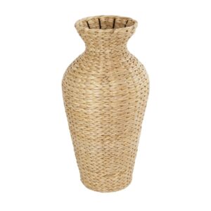 GloboStar® Artificial Garden HAVANA 21229 Διακοσμητικό Πλεκτό Καλάθι – Κασπώ Γλάστρα – Flower Pot Μπεζ Π29 x M29 x Υ57cm