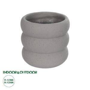 GloboStar® Artificial Garden ALBERT 21248 Διακοσμητική Κεραμική Γλάστρα ΓΚΡΙ Π18 x Μ18 x Υ16 cm