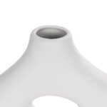 GloboStar® Artificial Garden HORIZON 21253 Διακοσμητικό Κεραμικό Βάζo Λευκό Π18 x Μ6 x Υ15 cm