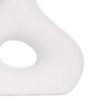 GloboStar® Artificial Garden HORIZON 21253 Διακοσμητικό Κεραμικό Βάζo Λευκό Π18 x Μ6 x Υ15 cm