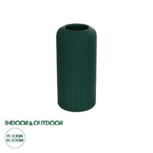 GloboStar® Artificial Garden KUTA 21256 Διακοσμητικό Κεραμικό Βάζo Πράσινο Π10 x Μ10 x Υ20 cm