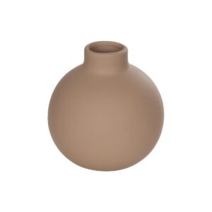 GloboStar® Artificial Garden MAURITIUS 21259 Διακοσμητικό Κεραμικό Βάζo ΚαφέΠ12 x Μ12 x Υ14 cm