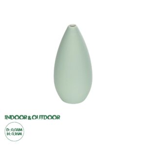 GloboStar® Artificial Garden SEYHELLES 21266 Διακοσμητικό Κεραμικό Βάζo Τιρκουάζ Π8 x Μ8 x Υ16cm