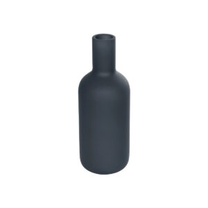 GloboStar® Artificial Garden MYSTIQUE 21275 Διακοσμητικό Κεραμικό Βάζo Γκρι Π7 x Μ7 x Υ20cm