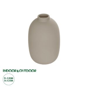 GloboStar® Artificial Garden PHUKET 21276 Διακοσμητικό Κεραμικό Βάζo Καφέ Π10 x Μ10 x Υ15cm