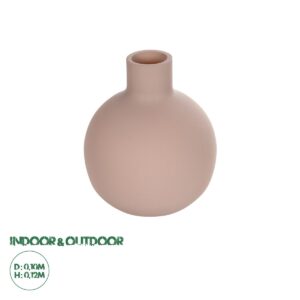 GloboStar® Artificial Garden OAHU 21277 Διακοσμητικό Κεραμικό Βάζo Ροζ Π10 x Μ10 x Υ12cm