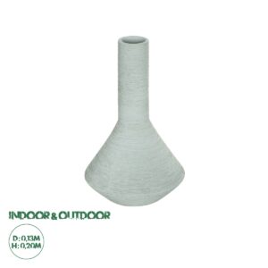 GloboStar® Artificial Garden TANAH 21282 Διακοσμητικό Κεραμικό Βάζo Γκρι Π13 x Μ13 x Υ20cm