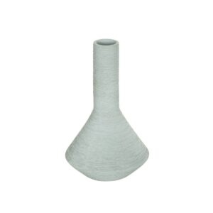 GloboStar® Artificial Garden TANAH 21282 Διακοσμητικό Κεραμικό Βάζo Γκρι Π13 x Μ13 x Υ20cm