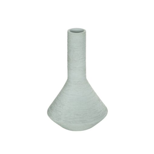 GloboStar® Artificial Garden TANAH 21282 Διακοσμητικό Κεραμικό Βάζo Γκρι Π13 x Μ13 x Υ20cm