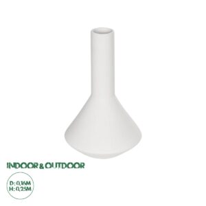 GloboStar® Artificial Garden ARMENINVILLE 21283 Διακοσμητικό Κεραμικό Βάζo Λευκό Π16 x Μ16 x Υ25cm