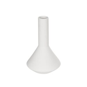 GloboStar® Artificial Garden ARMENINVILLE 21283 Διακοσμητικό Κεραμικό Βάζo Λευκό Π16 x Μ16 x Υ25cm