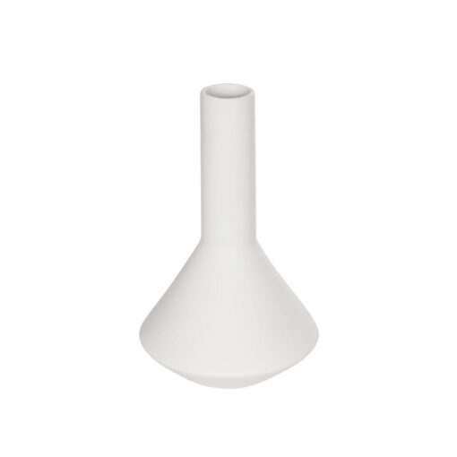 GloboStar® Artificial Garden ARMENINVILLE 21283 Διακοσμητικό Κεραμικό Βάζo Λευκό Π16 x Μ16 x Υ25cm