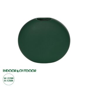 GloboStar® Artificial Garden MENORCA 21292 Διακοσμητικό Κεραμικό Βάζo Πράσινο Π15 x Μ15 x Υ14cm