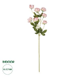 GloboStar® Artificial Garden PINK BRANCH PEONY 21296 Τεχνητό Διακοσμητικό Κλαδί Ρόζ Παιώνιας Y76cm
