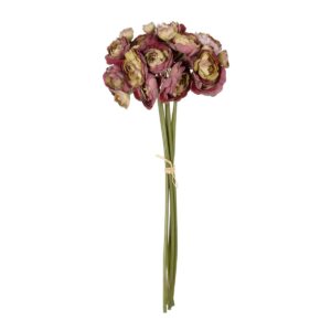 GloboStar® Artificial Garden PINK CAMELA BOUQUET 21299 Τεχνητό Διακοσμητικό Μπουκέτο Ρόζ Καμέλια Y37cm