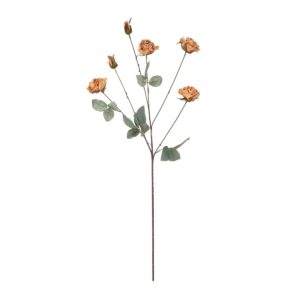GloboStar® Artificial Garden PINK ROSE BRANCH 21302 Τεχνητό Διακοσμητικό Κλαδί Τριαντάφυλλα Ροζ Y80cm