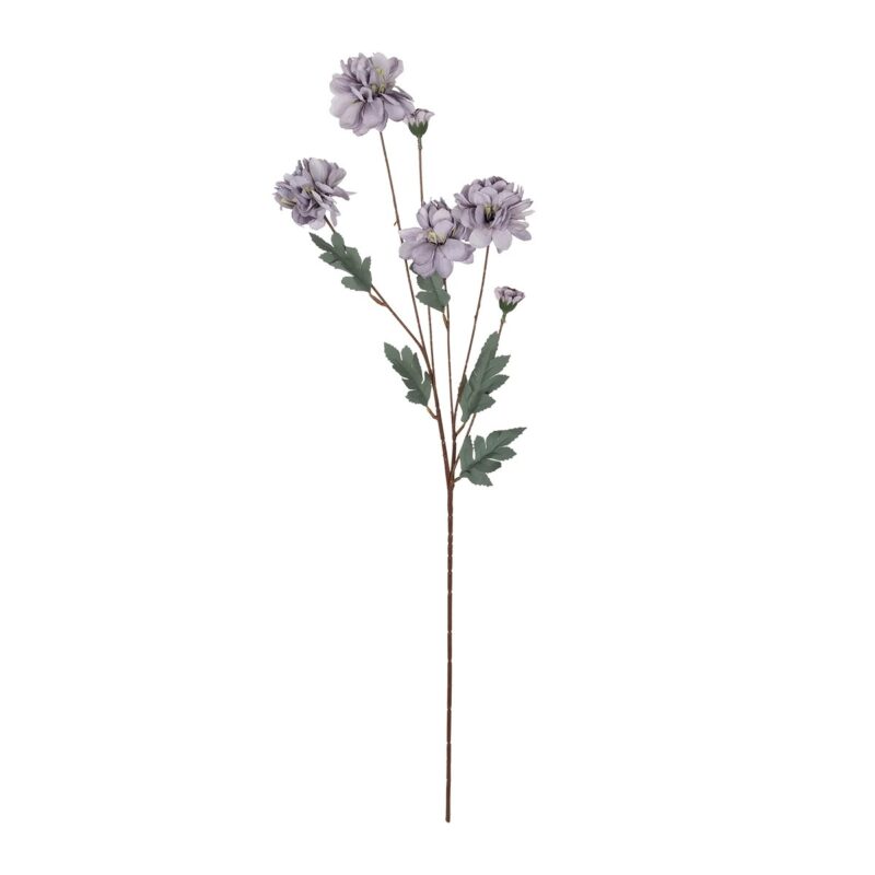 GloboStar® Artificial Garden PURPLE CHRYSANTHEMUM BRANCH 21303 Τεχνητό Διακοσμητικό Μωβ Κλαδί Χρυσάνθεμο Y83cm