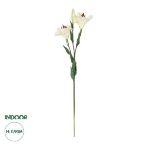 GloboStar® Artificial Garden WHITE LILY BRANCH 21310 Τεχνητό Διακοσμητικό Κλαδί Λευκό Κρίνο Y90cm