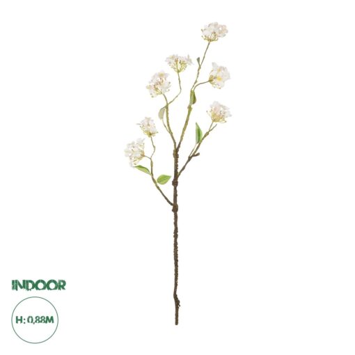 GloboStar® Artificial Garden WHITE CHERRY BLOSSOM BRANCH 21320 Τεχνητό Διακοσμητικό Λευκό Κλαδί Κερασίας Y88cm