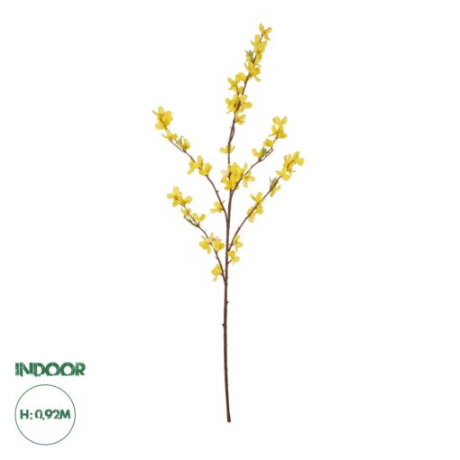 GloboStar® Artificial Garden YELLOW WINDER JASMIN BRANCH 21321 Τεχνητό Διακοσμητικό Κίτρινο Κλαδί Γιασεμί Y92cm