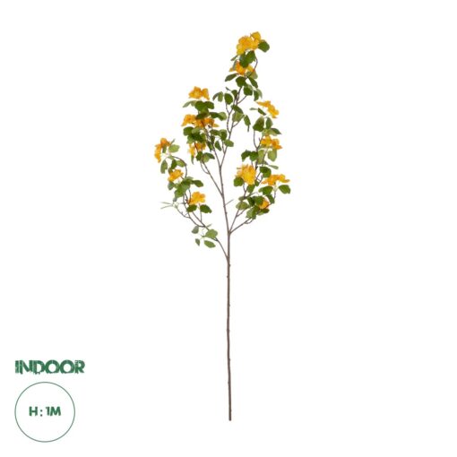 GloboStar® Artificial Garden ORANGE APRICOT BRANCH 21325 Τεχνητό Διακοσμητικό Πορτοκαλί Κλαδί Ροδακινίας Y100cm