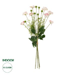 GloboStar® Artificial Garden PINK CANAION FLOWER BOUQUET 21327 Τεχνητό Διακοσμητικό Μπουκέτο Ροζ Κάννα Y60cm