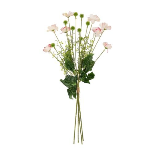 GloboStar® Artificial Garden PINK CANAION FLOWER BOUQUET 21327 Τεχνητό Διακοσμητικό Μπουκέτο Ροζ Κάννα Y60cm