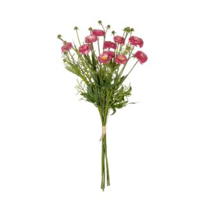 GloboStar® Artificial Garden PINK CHRYSANTHEMUM BOUQUET 21328 Τεχνητό Διακοσμητικό Μπουκέτο Ροζ Χρυσάνθεμο Y50cm